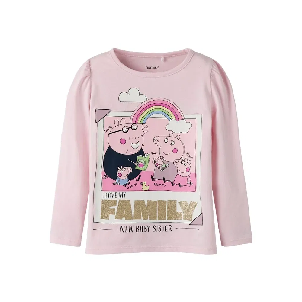 Футболка с длинным рукавом Nora Peppa Name It, розовый