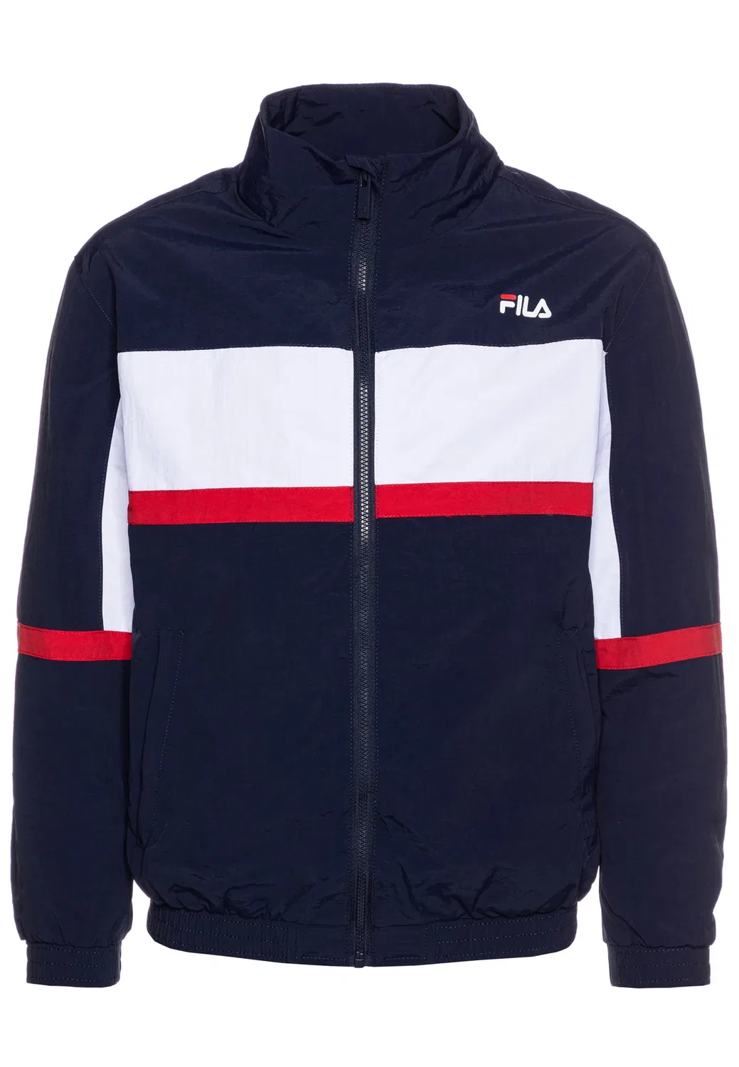Тобин - тренировочная куртка Fila, Black Iris/Bright White/True Red