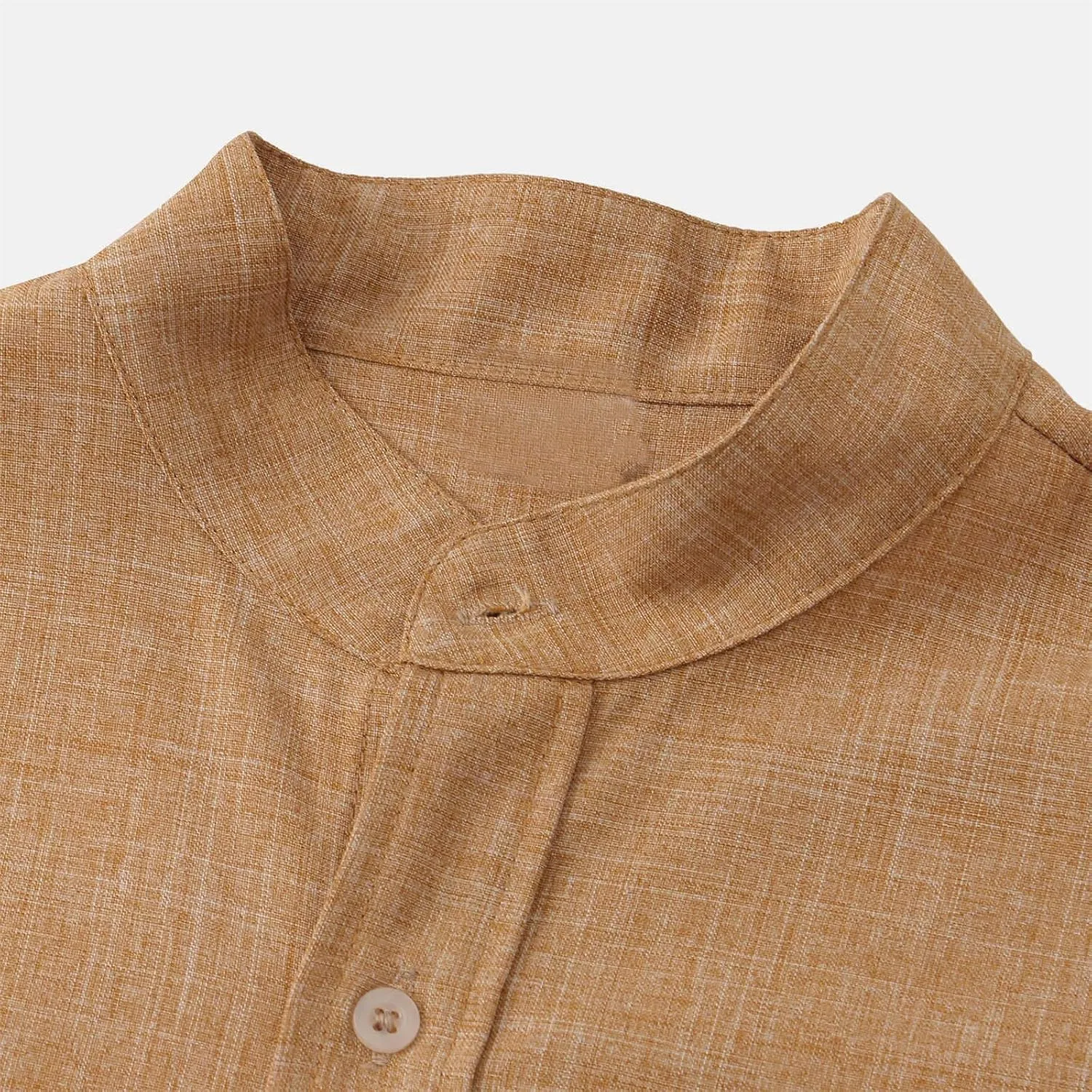 Мужская повседневная футболка с воротником-поло Generic, Brown — фото 4