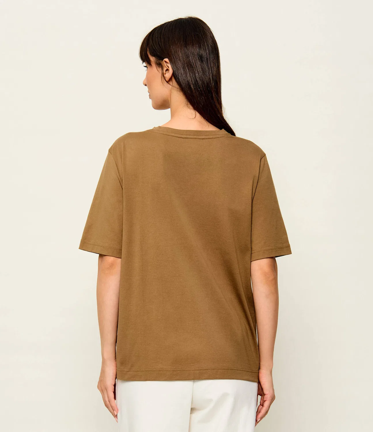 Футболка хлопковая Lacoste, Marrone — фото 3