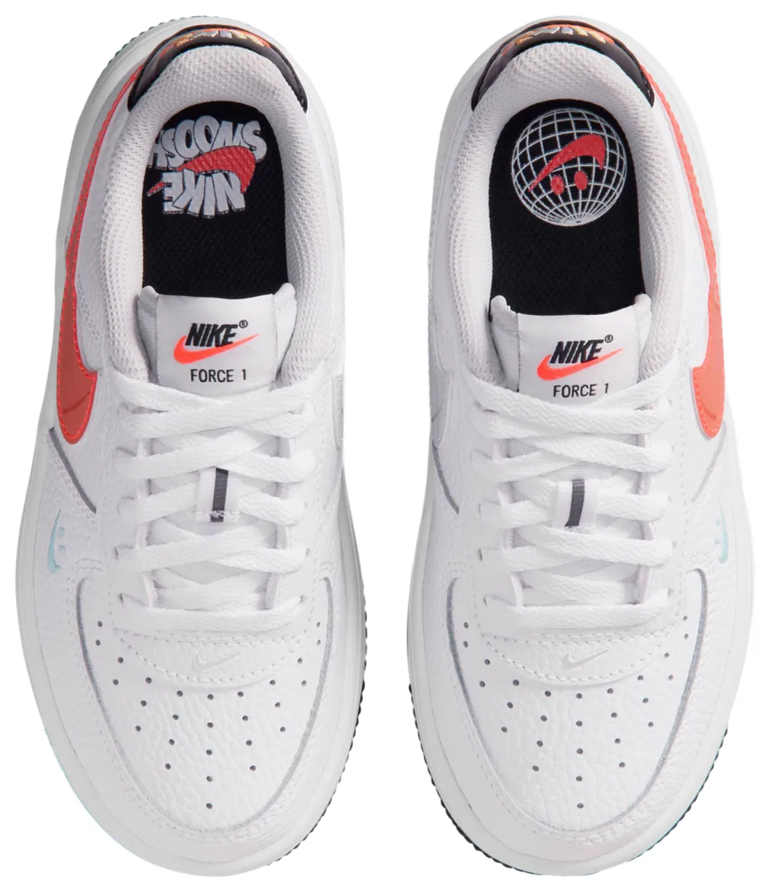Кроссовки для мальчиков Nike Force 1 Low BP, цвет White/Flash Crimson/Hydrogen Blue — фото 4