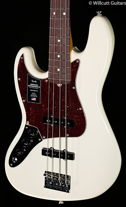 

Бас-гитара Fender American Professional II Jazz Bass Olympic White Rosewood с накладкой на гриф для левой руки — US20085691-8.82 lbs