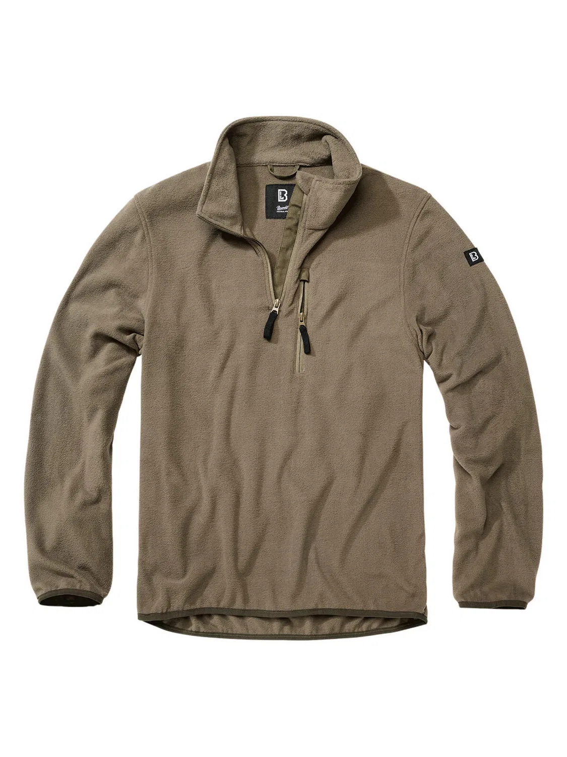 Мужской флисовый пуловер Brandit Fleece Troyer, Brandit, Цвет Olivgrun