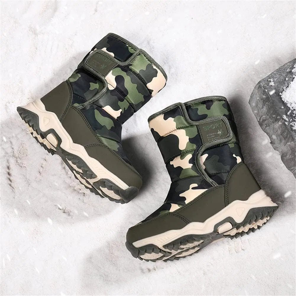 Детские зимние ботинки с флисовой подкладкой High-Top Boots GEXECEUSS, Green — фото 4