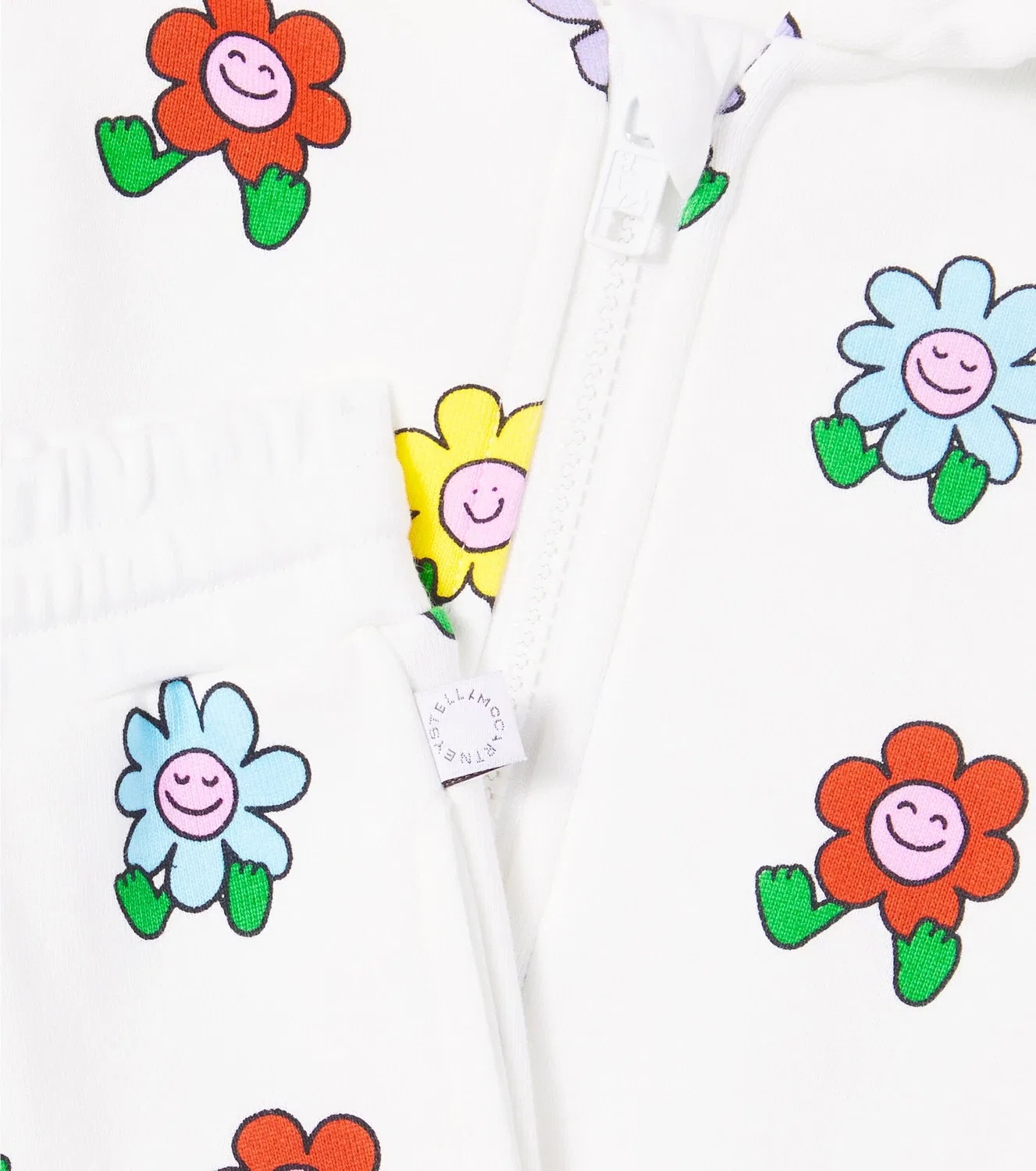 Комплект из флиса с цветами для младенцев Stella Mccartney Kids, белый — фото 3