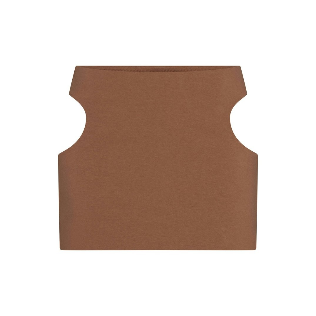 

Юбка SKIMS Cotton Jersey Cut Out Mini, коричневый