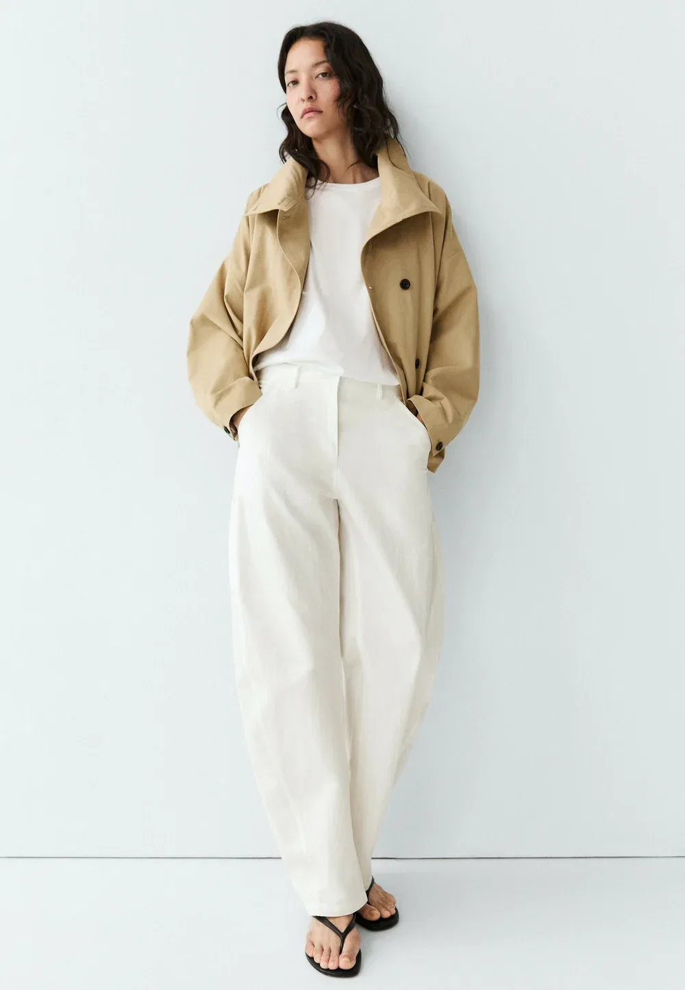Брюки-Карго Massimo Dutti, White — фото 2