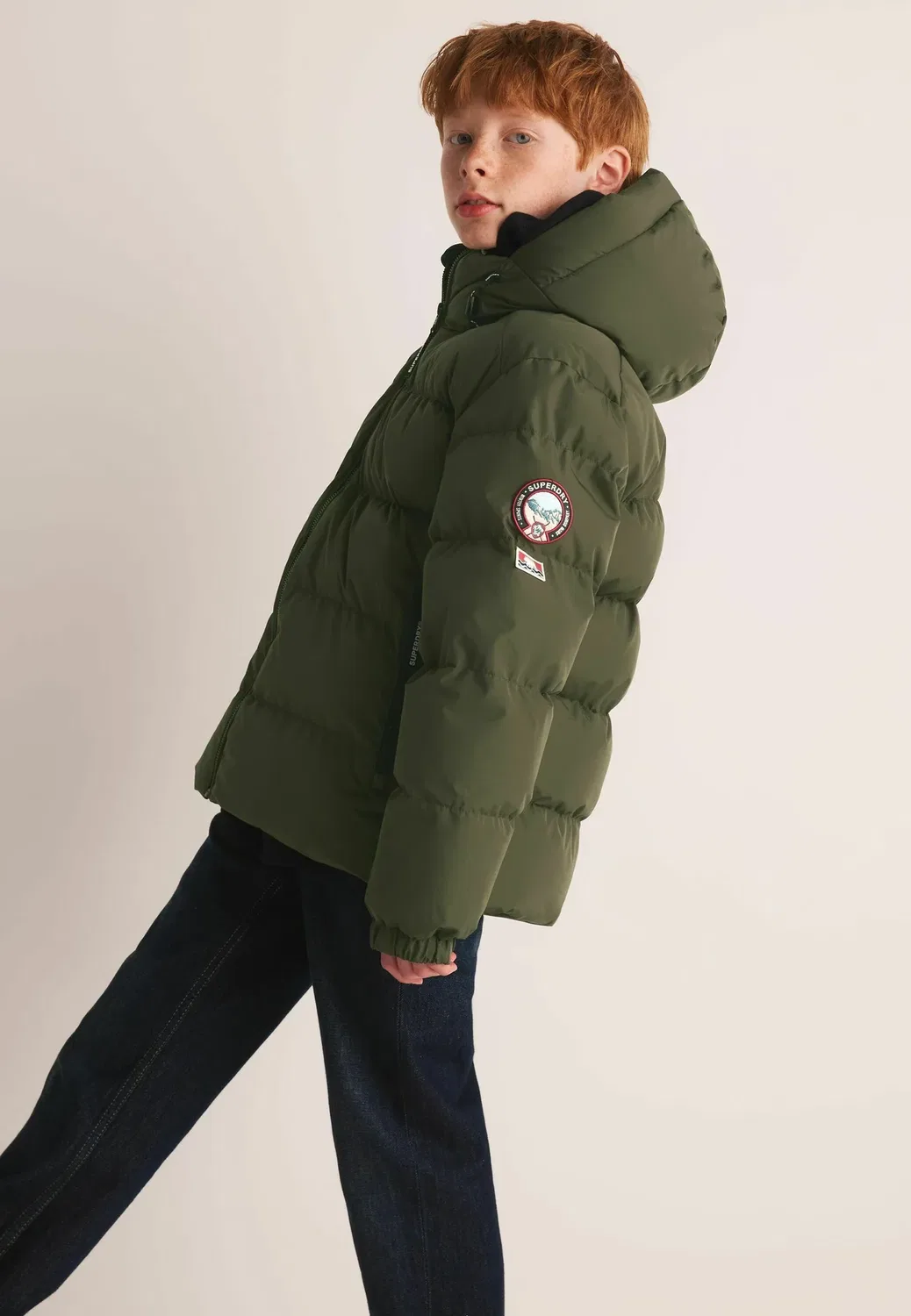 Спортивная пуховая куртка - зимняя куртка Superdry & Co, Green — фото 2