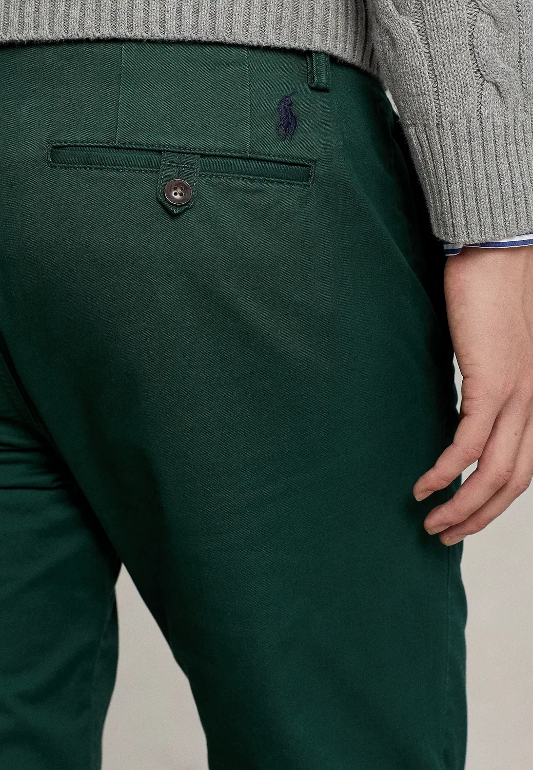 Брюки-Чиносы Bedford прямого кроя из эластичной ткани Polo Ralph Lauren, College Green — фото 4
