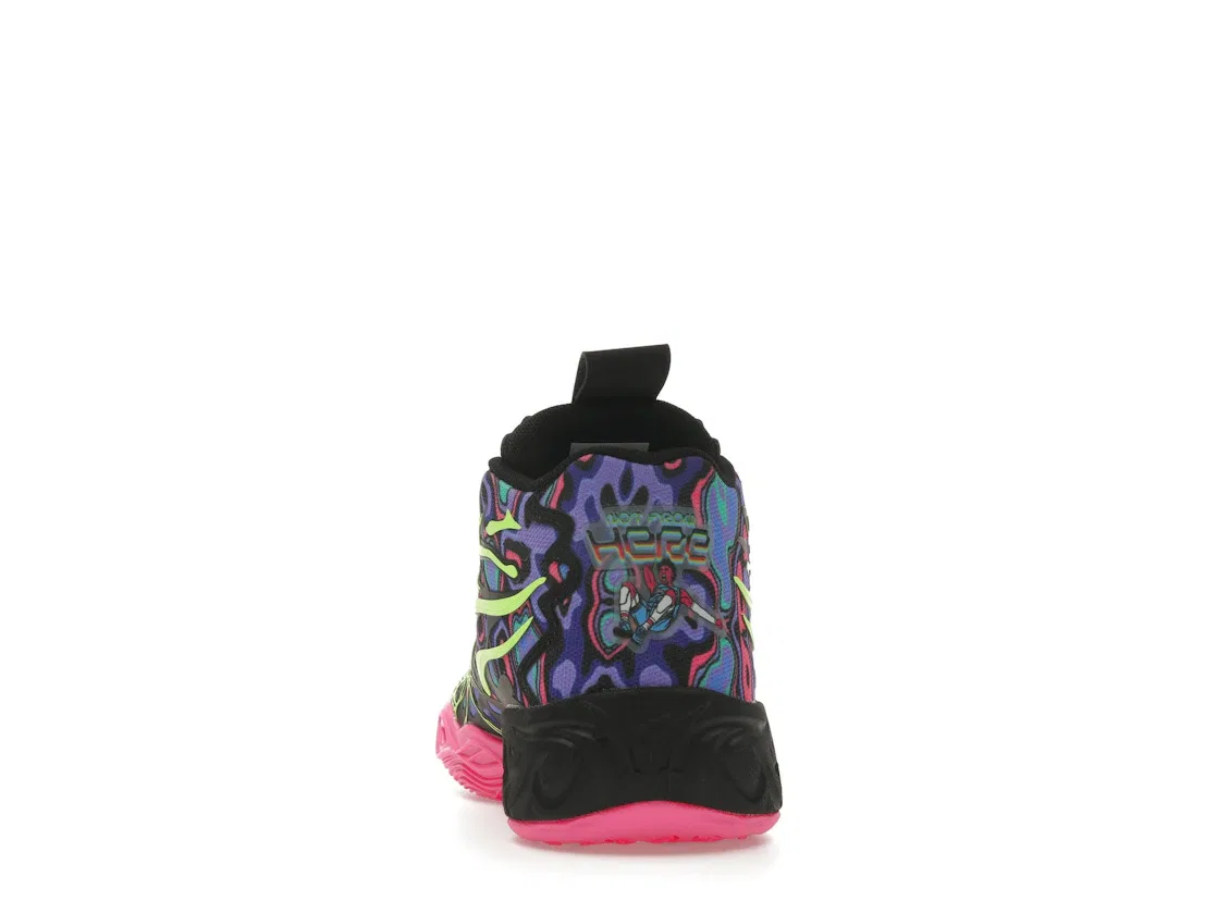 Детские кроссовки для баскетбола Puma LaMelo Ball MB.04 Heem (GS), Black/Luminous Pink/Electric Lime — фото 4