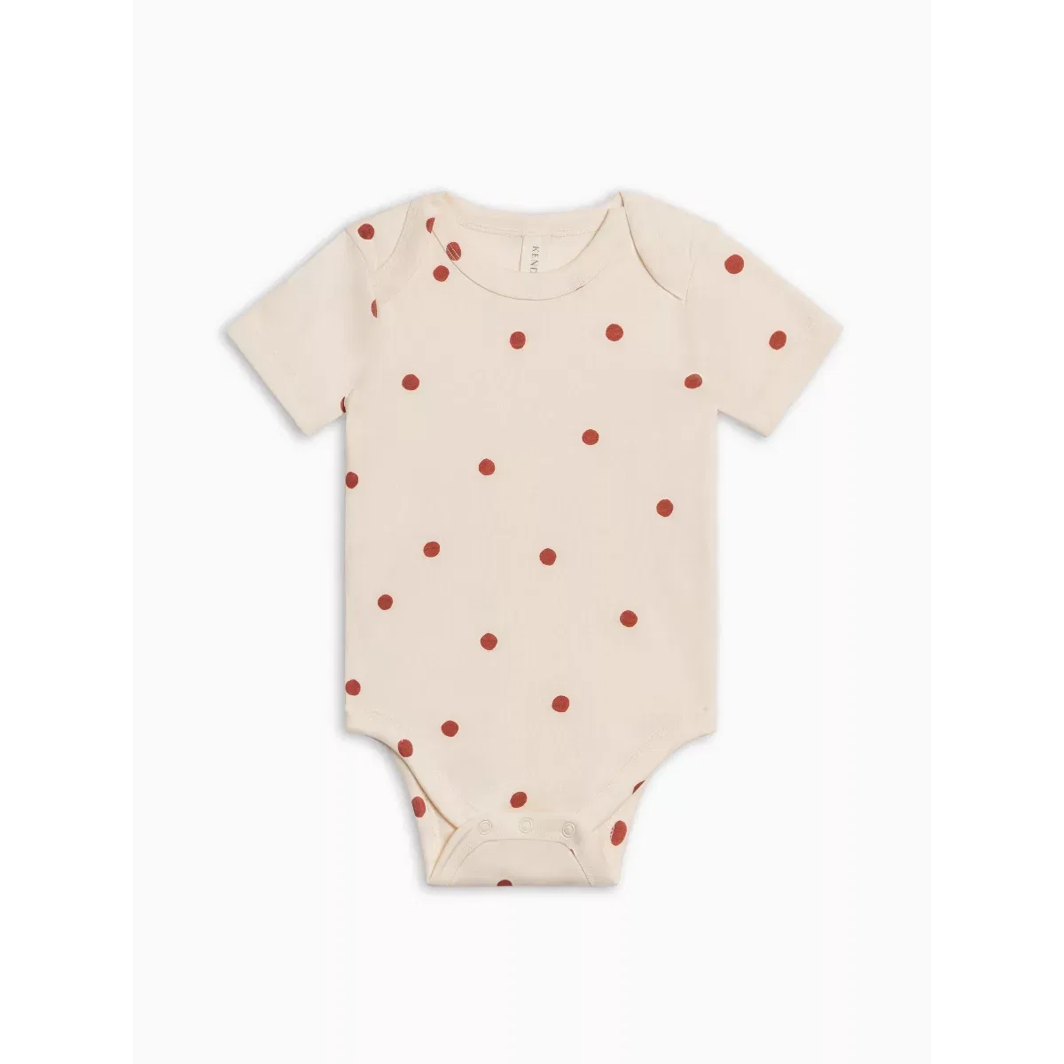 Детское боди с коротким рукавом с принтом Colored Organics, Barn Polka