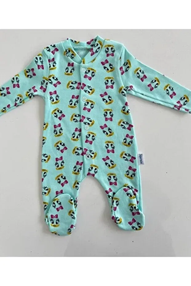 Детский комплект для новорожденных с принтом Organic baby printed set Miabambim, Turquoise — фото 4