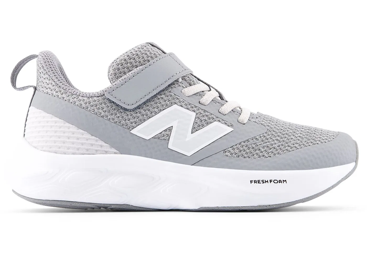 Детские кроссовки со шнурками-эластичными и липучкой New Balance Fresh Foam 625 Bungee Lace with Hook and Loop Top Strap, Slate Grey/Grey Matter/White