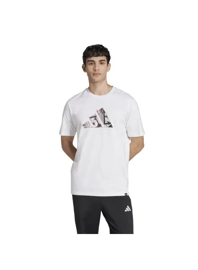 Футболка с принтом логотипа Codes, Adidas, белый