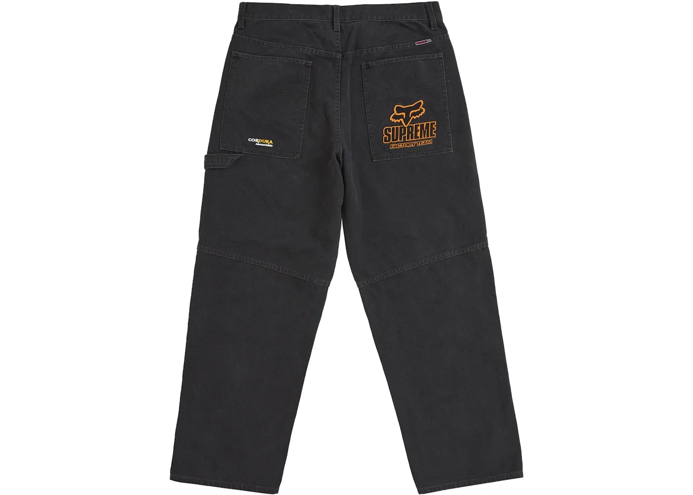Мужские джинсы с принтом Supreme Fox Racing Cordura Baggy Jean, Black — фото 2