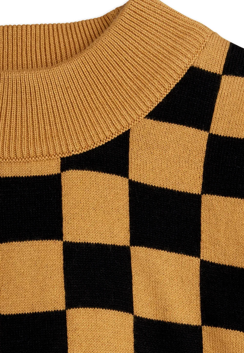 Шахматный свитер унисекс Mini Rodini, Brown — фото 3