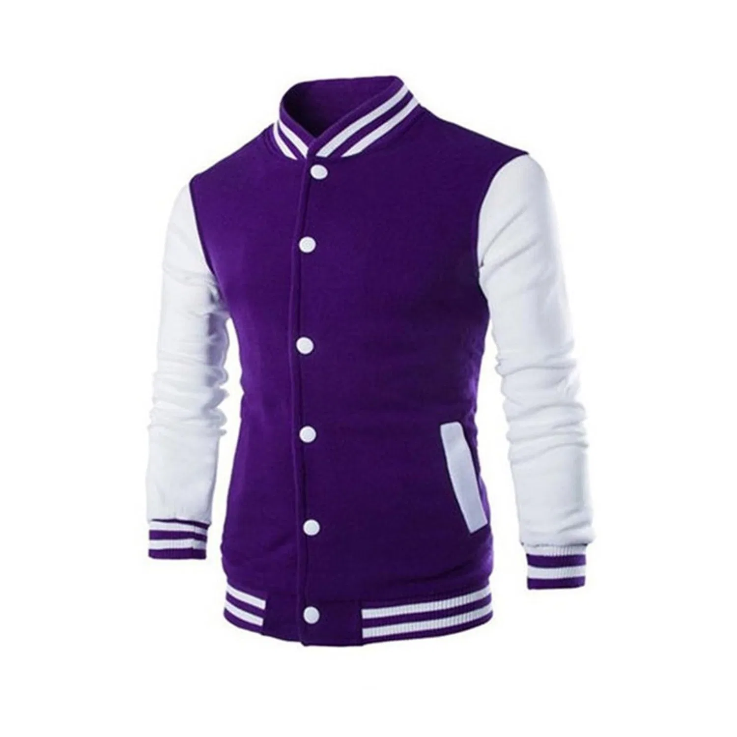 Мужская куртка-бомбер с длинным рукавом American Style Baseball College, purple — фото 4