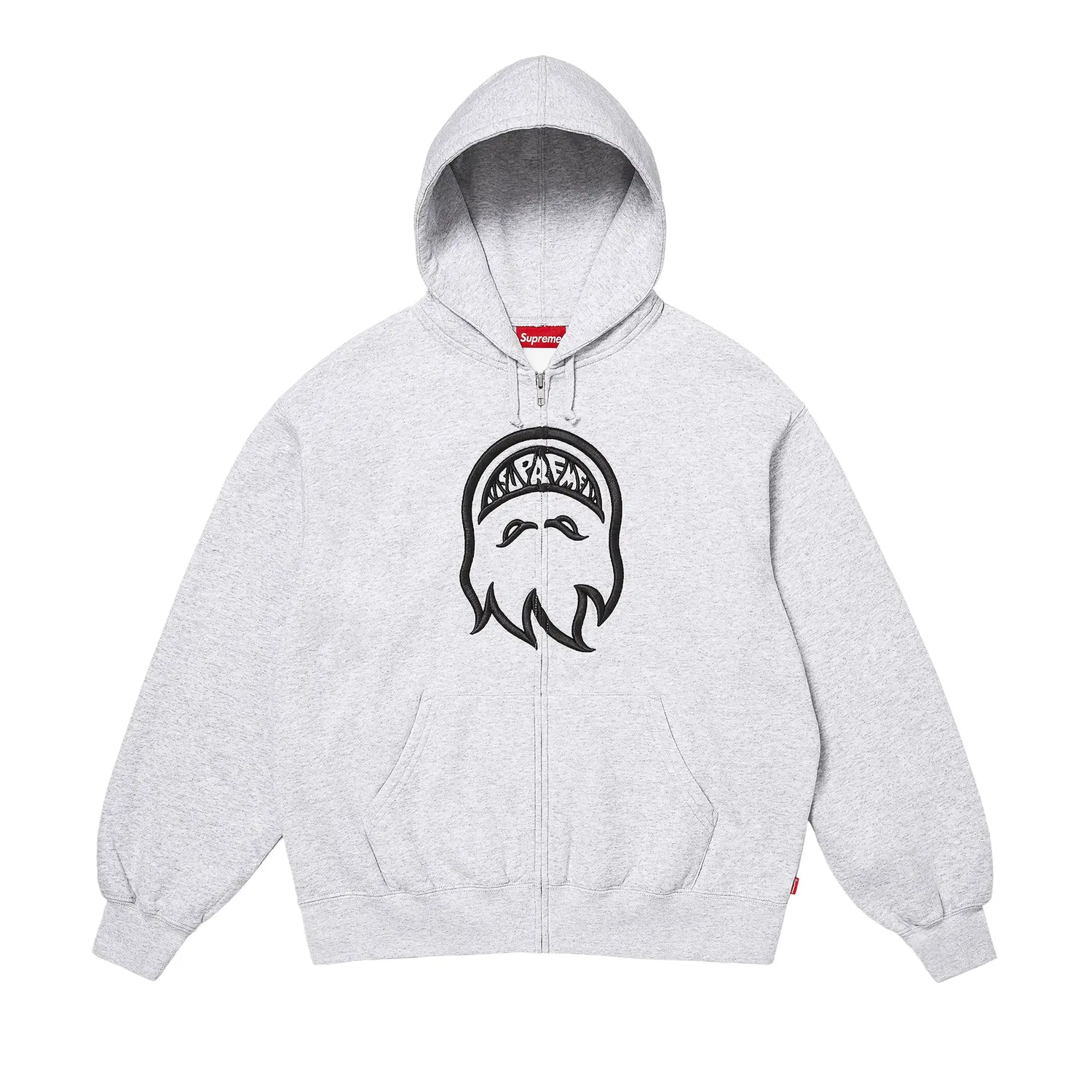 Толстовка Supreme x Spitfire на молнии с капюшоном, серый