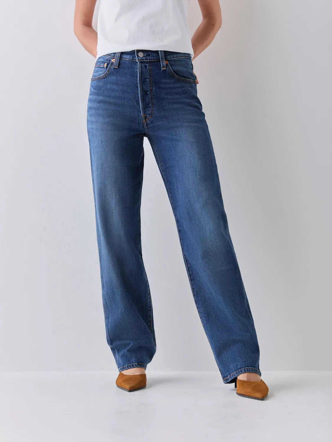 Джинсы с высокой посадкой и клешем Levi's, Select Us Blue — фото 2