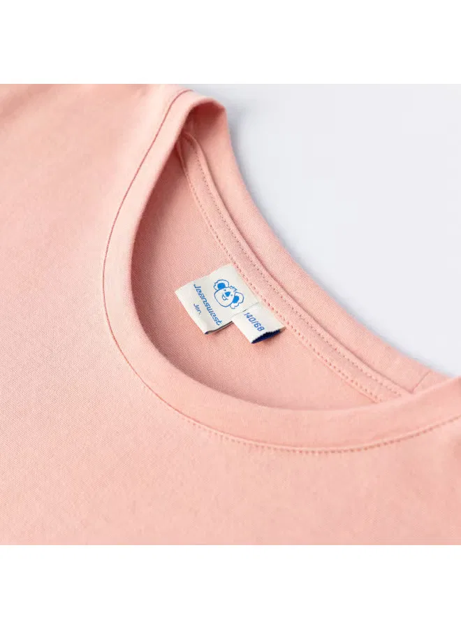 Футболка хлопковая для мальчиков Jeanswest, светло-розовый — фото 4
