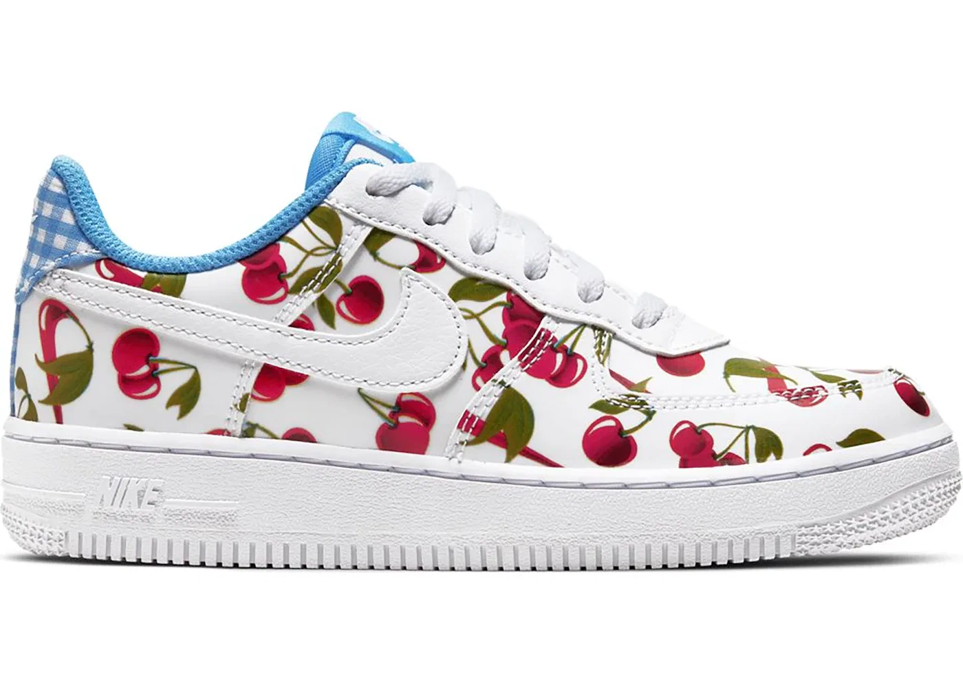Детские кроссовки для мальчиков с принтом Nike Air Force 1 Low Nike, White/University Blue-Track Red-White