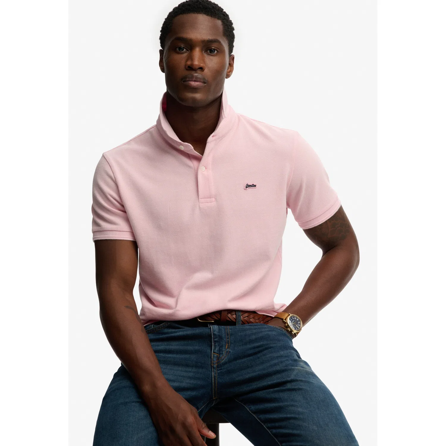 Мужское поло Superdry, Montauk Pink