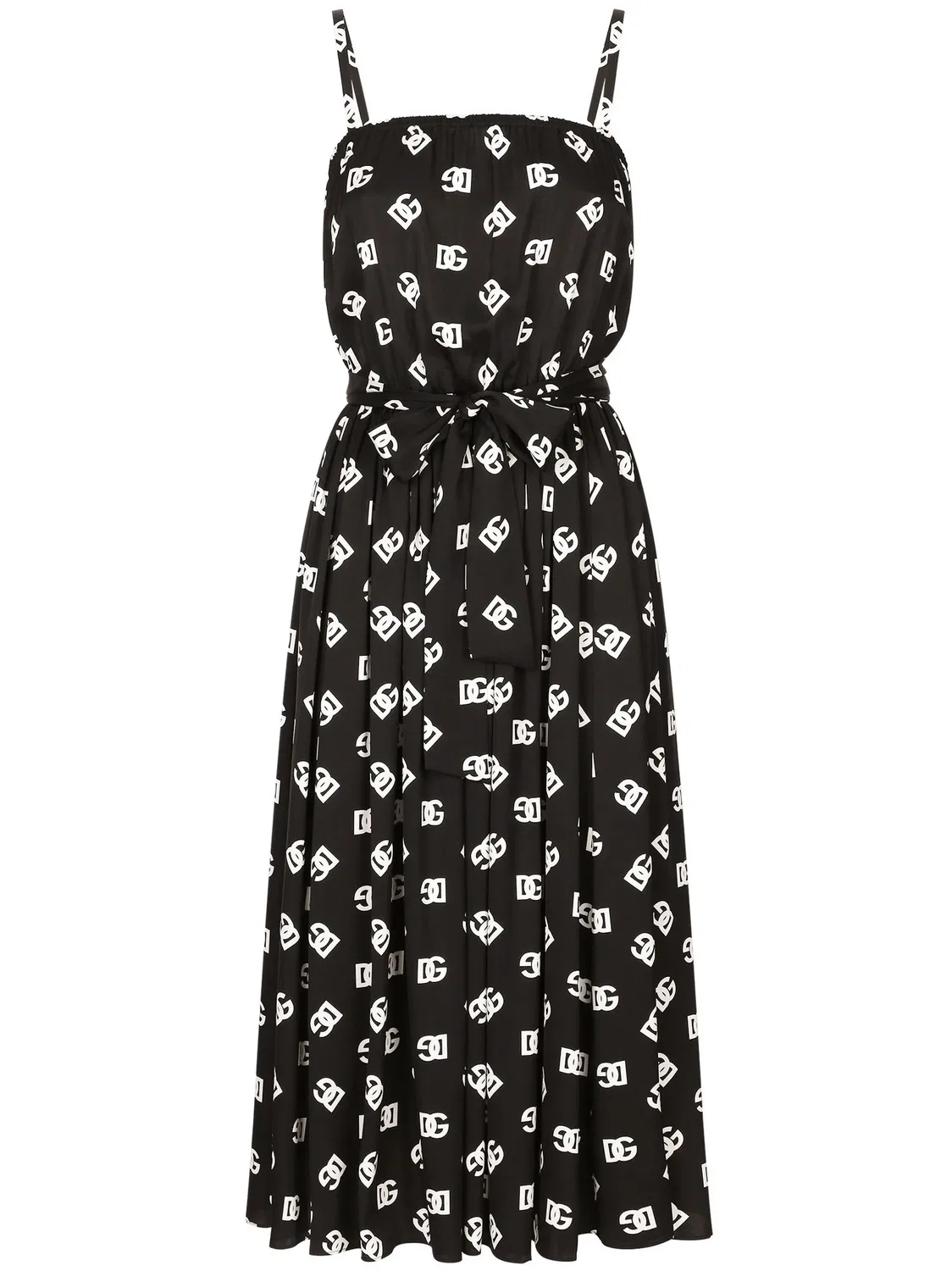 Dolce & Gabbana Плиссированное платье - черный шелк