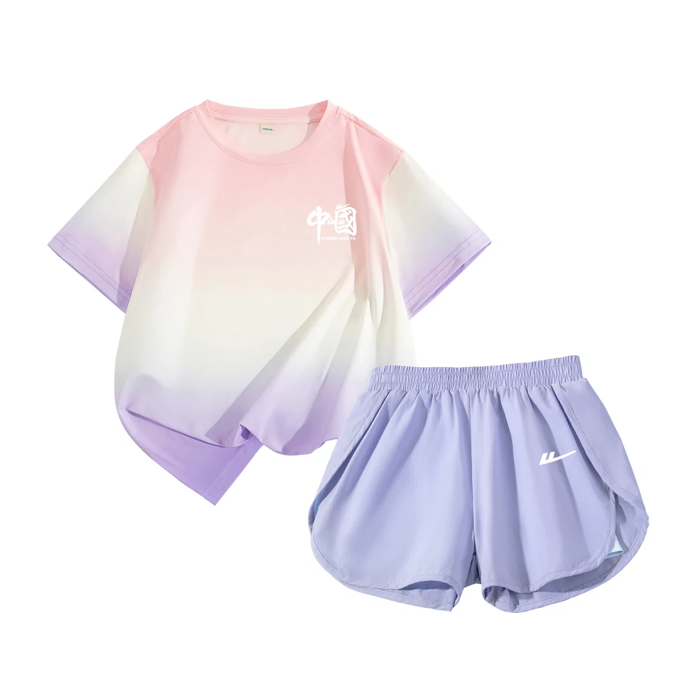 Детский спортивный комплект с длинным рукавом Pink Purple/H White CHINA K-Purple/H White Logo K WARRIOR