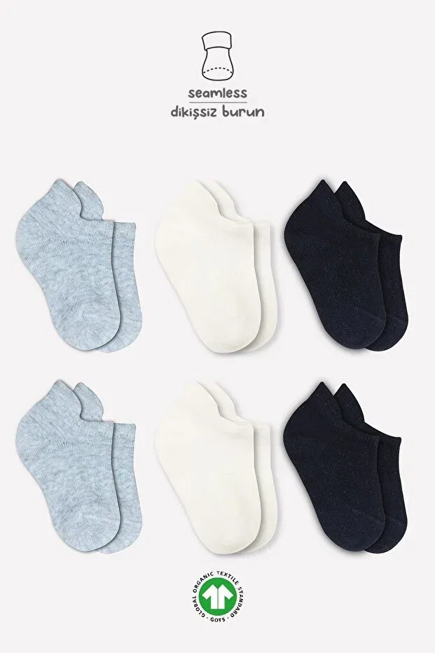 Детские носки для девочек хлопковые 6 пар Bistyle, Gray