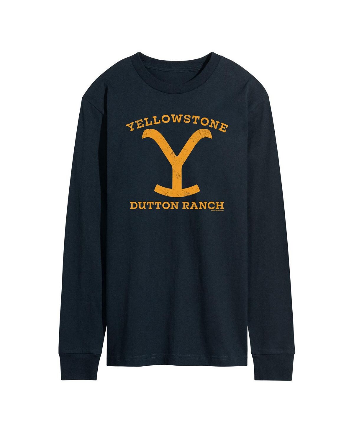 

Мужская футболка с длинным рукавом yellowstone dutton ranch y y AIRWAVES, синий