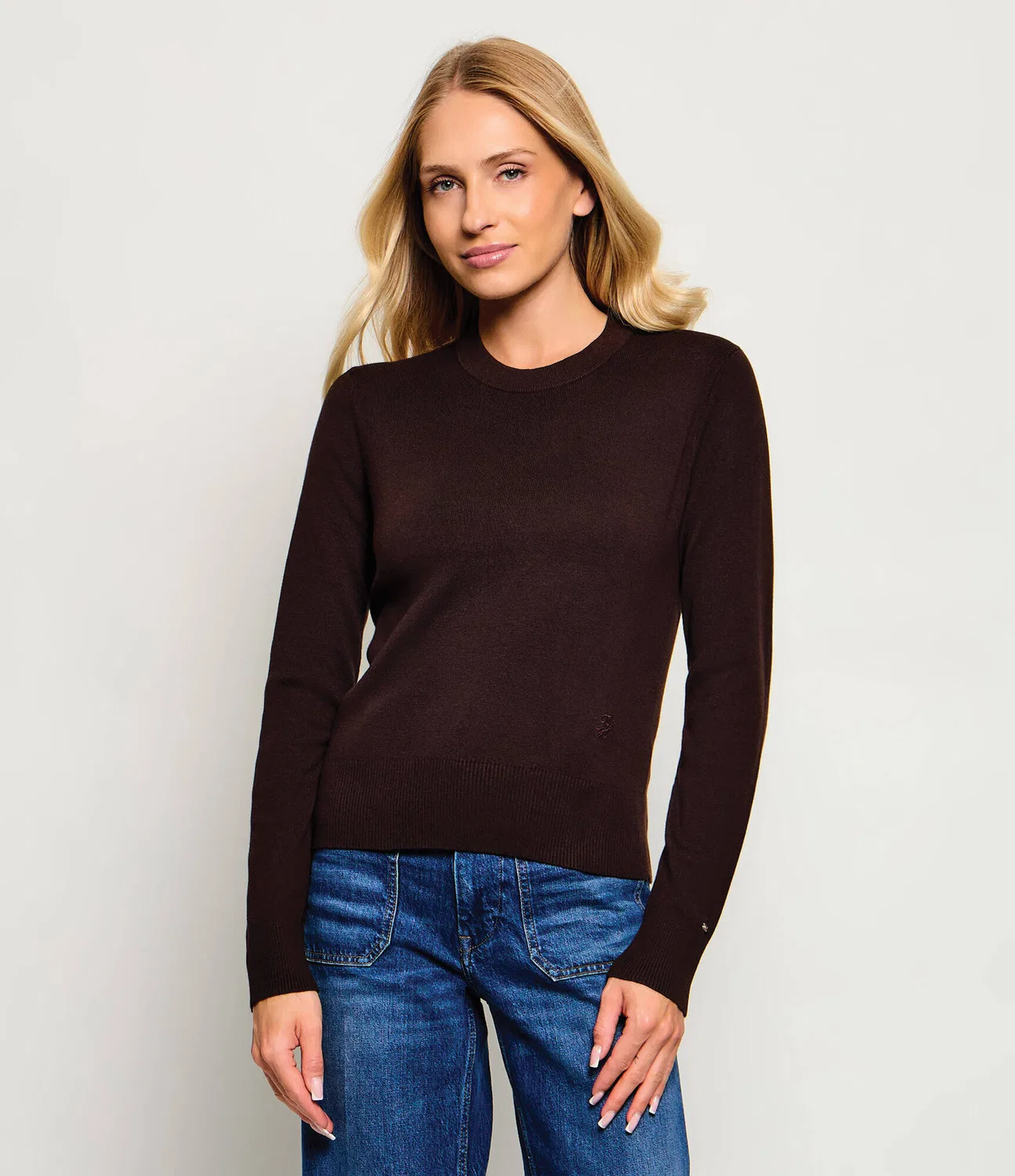 Свитер с круглым вырезом Tommy Hilfiger, Marrone