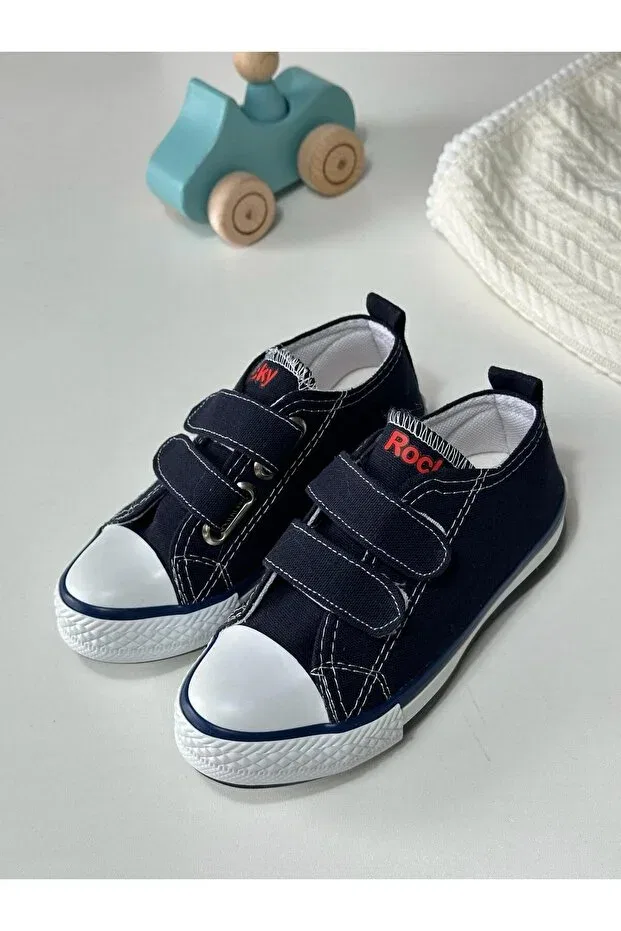 Детские повседневные туфли для мальчиков на липучке Woltybaby, Navy Blue — фото 2