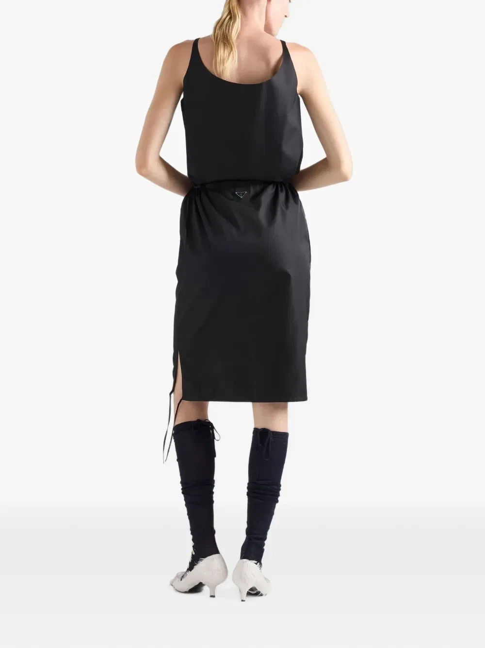 Юбка-карандаш из Re-Nylon Prada, черный — фото 3