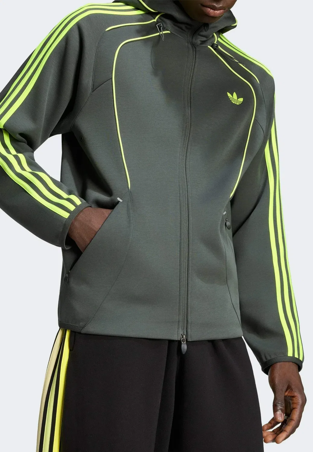 Толстовка Spacer fz hd на молнии Adidas Originals, Legend Ivy Frozen Lemon — фото 4