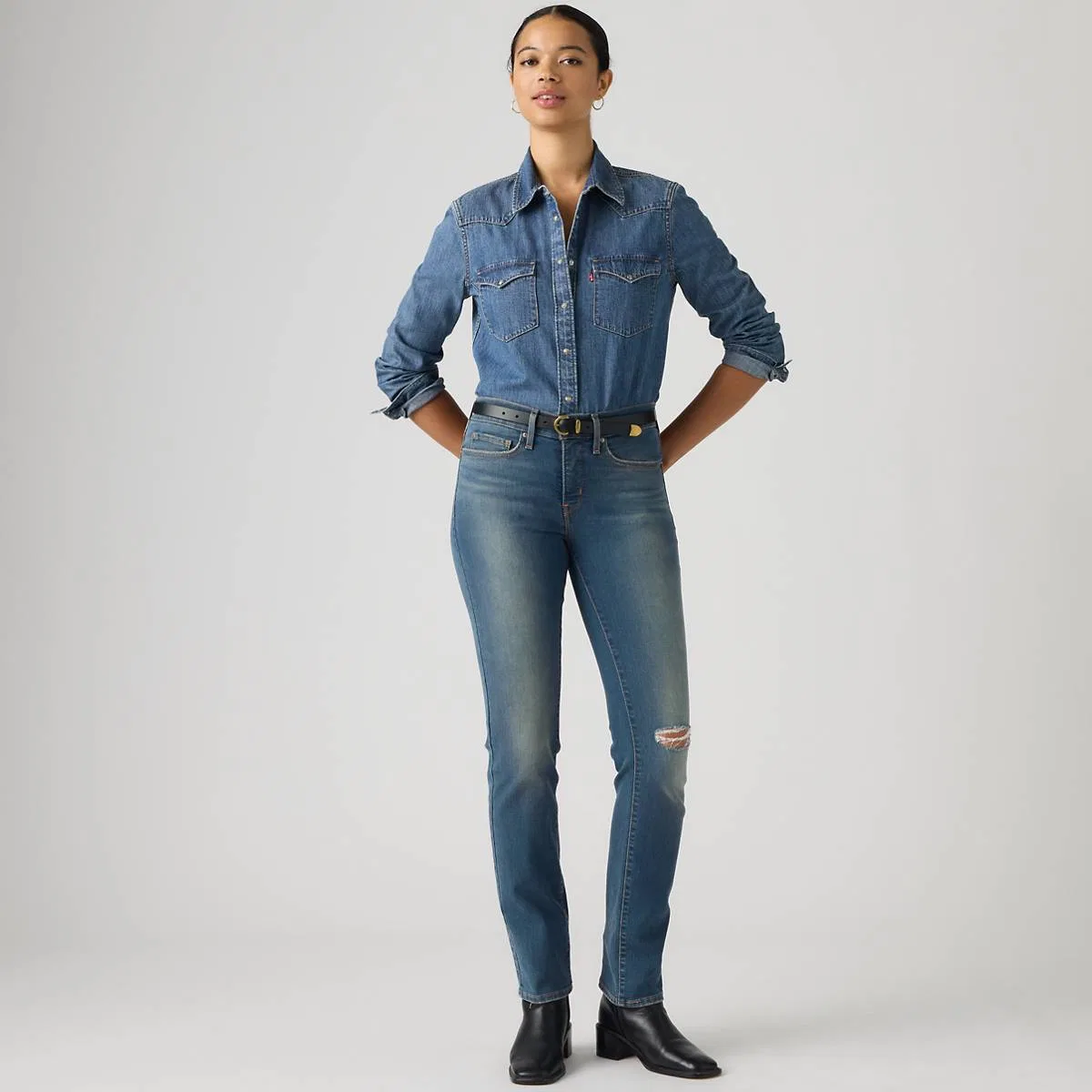облегающие женские джинсы 311 Levi's, Middle Grade - Medium Wash