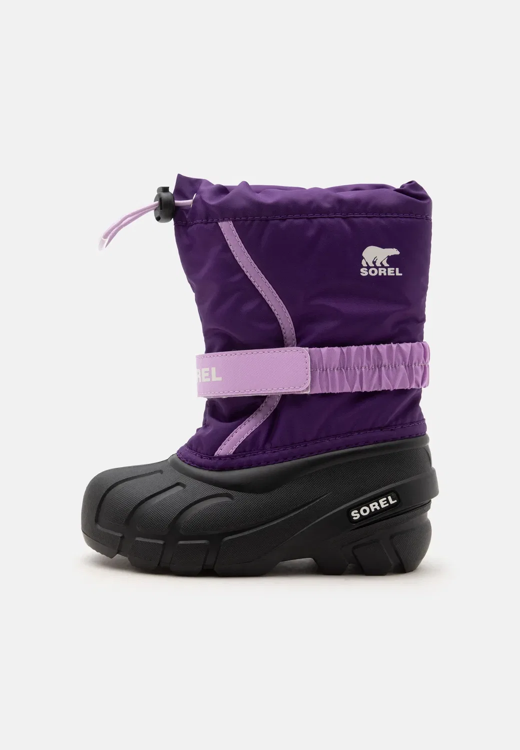 Детские зимние ботинки унисекс с цветочным рисунком Sorel, Ultra Violet/Hydrangea