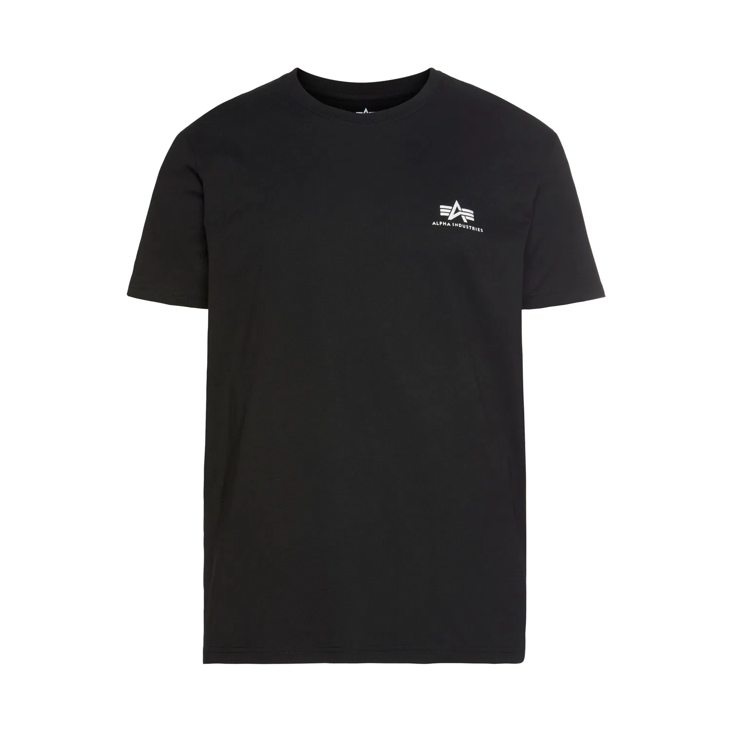 Детская футболка с круглым вырезом и принтом Alpha Industries, Black — фото 3
