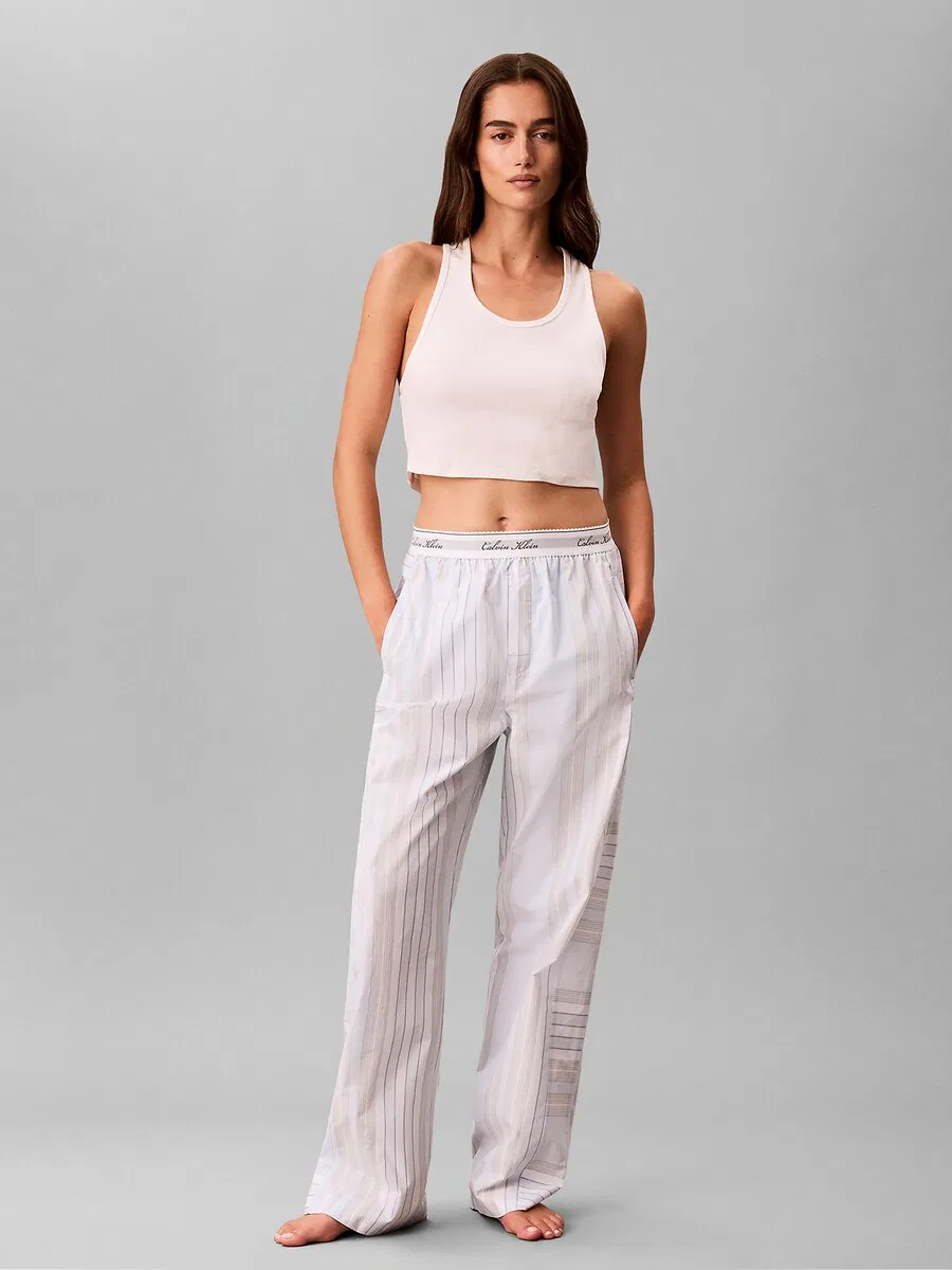 Пижамные брюки Calvin Klein бежевого цвета — фото 4