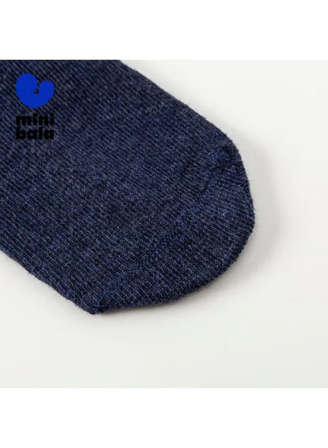 Носки хлопковые с эластичной резинкой Minibala, кофейно-синий