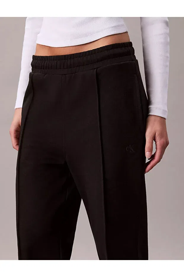 Женские хлопковые брюки прямого кроя Calvin Klein, Black — фото 2