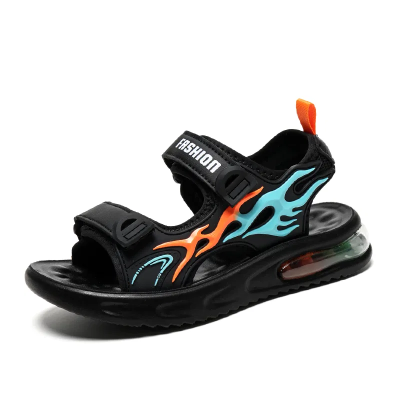 Детские сандалии из ПУ Black Blue Orange VENICEW