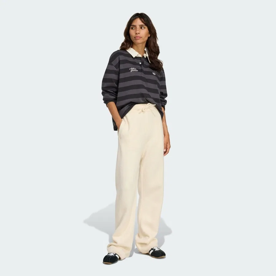 Спортивные штаны с широкими штанинами, модель KF2536 Knitted Pants, adidas, Бежевый — фото 3