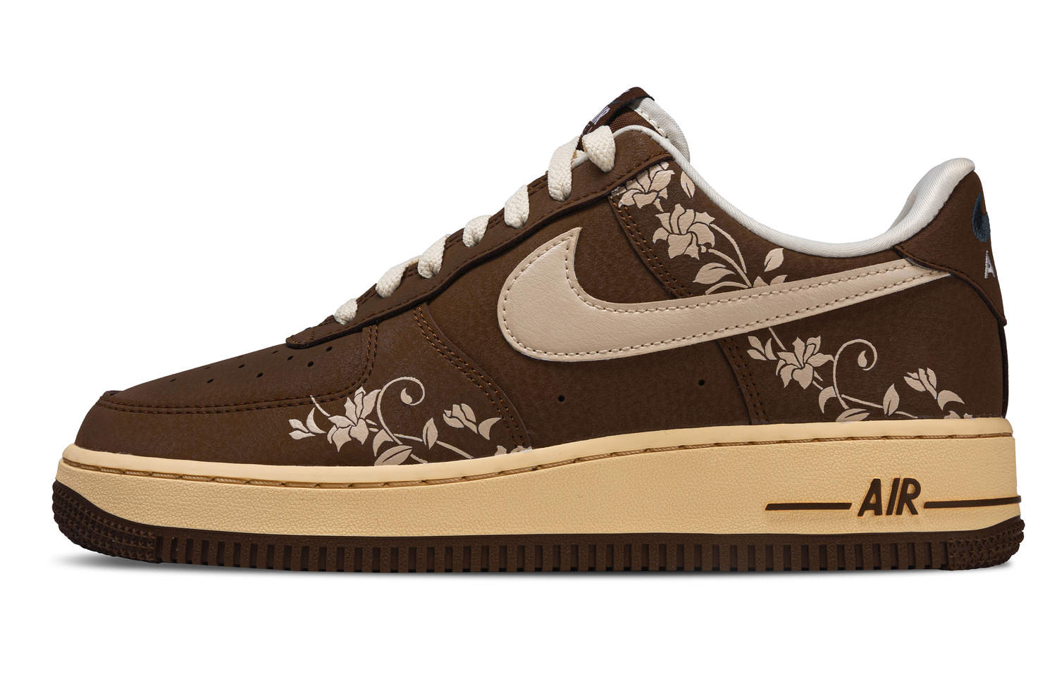 

Air Force 1 Flower Radiance устойчивые к истиранию низкие скейтборд кроссовки Unisex Nike, коричневый
