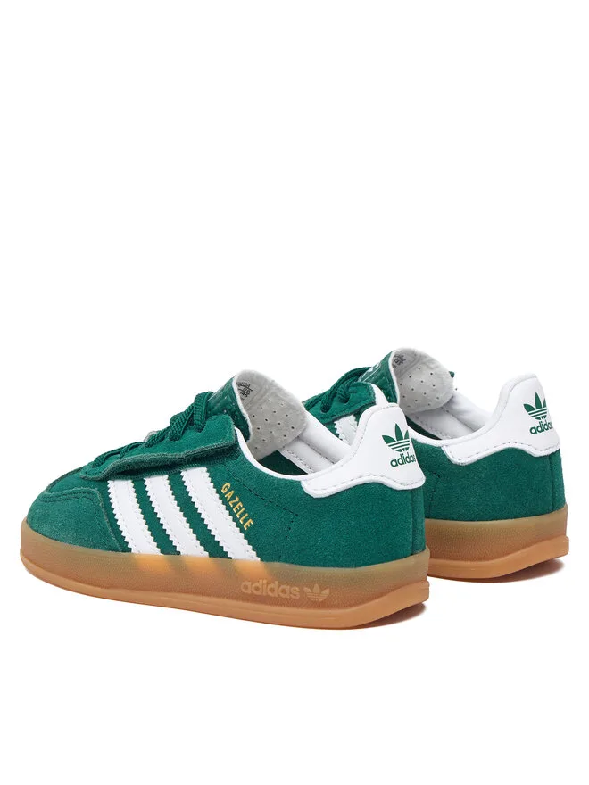 Adidas Кроссовки Gazelle Indoor Comfort Closure Elastic Lace IH9130, зеленые — фото 3