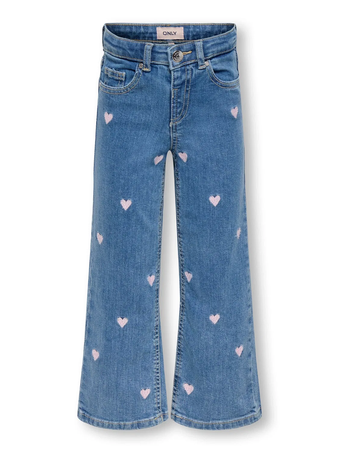 Джинсы с широкой штаниной KIDS ONLY, light medium blue denim