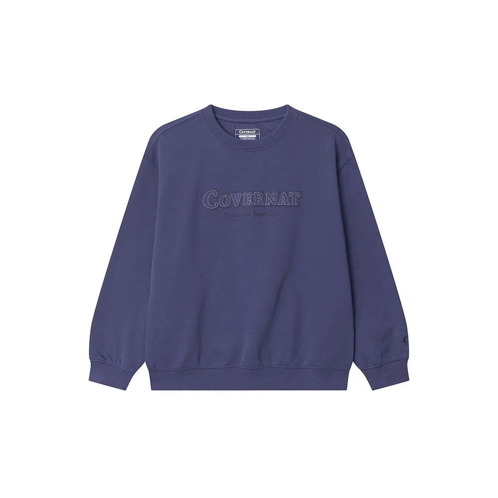 Детский свитшот оверсайз Slim Warm фиолетовый от Covernat Kids