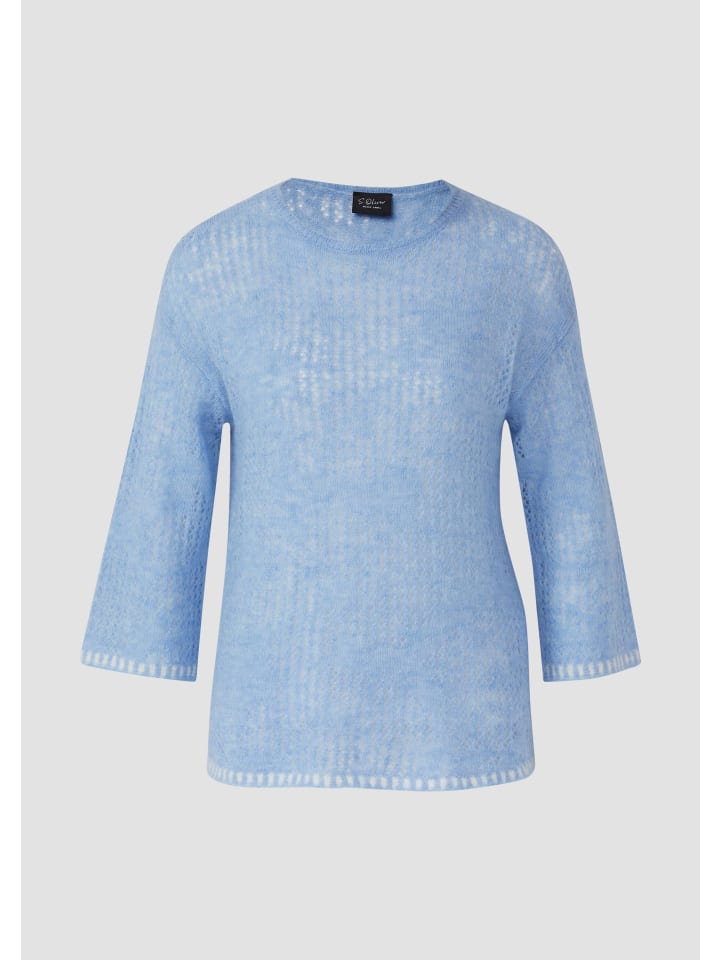 

Вязаный свитер цвета 5139_арктический синий s.Oliver