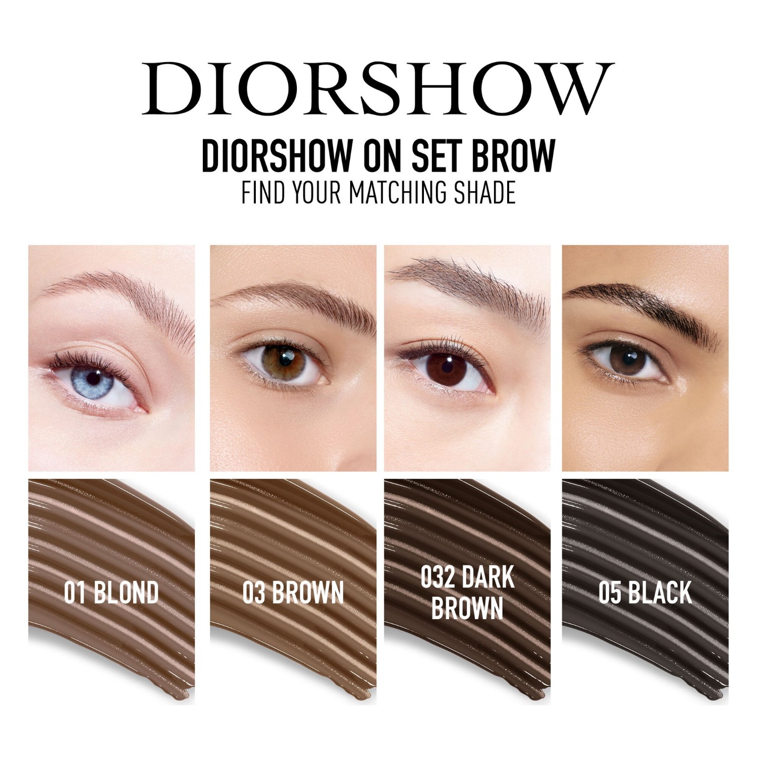 Гель или краска для бровей Show on set brow mascara Dior, nr. 003 brown, 5 гр — фото 3