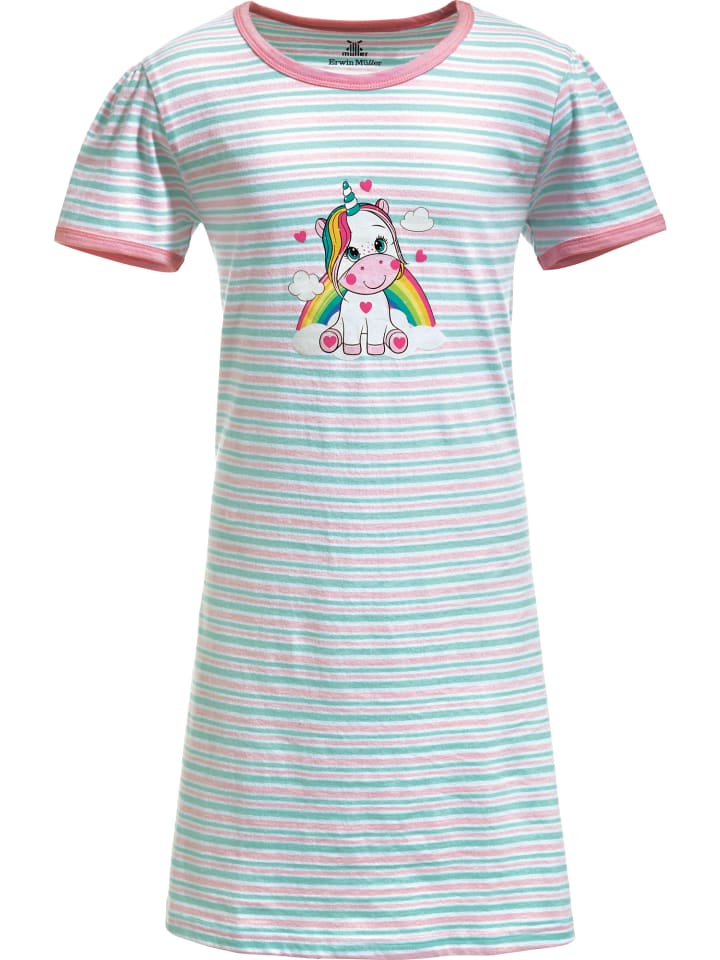 

Детская ночная рубашка из одинарного трикотажа нежно-розового цвета Erwin Müller