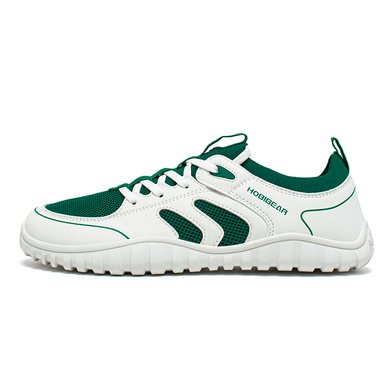 

HOBIBEAR Амортизирующие противоскользящие и износостойкие низкие треккинговые ботинки унисекс бело-зеленые, цвет White Green